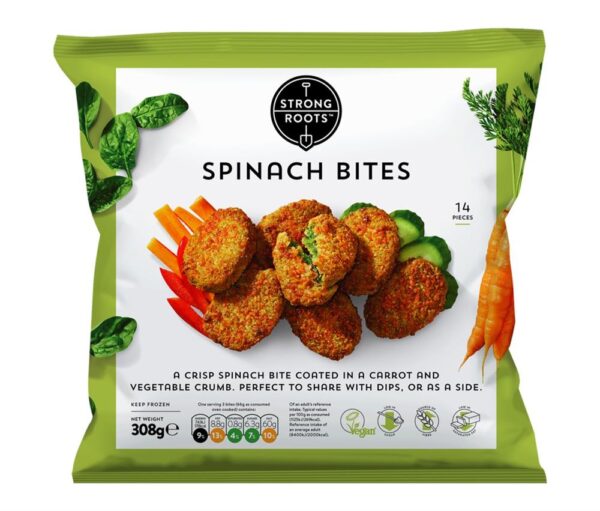 Strong Roots Strong Roots Spinach Bites 375g