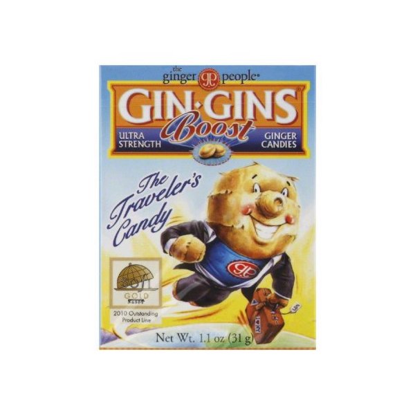 The Ginger People Gin Gins Travellers Boost Super Strength Ginger Candy 31g