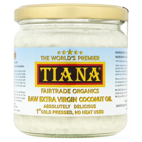 Tiana Organic Raw Cold Pressed Virgin Coconut Oil 350ml|Tiana High Strength MCT Energy with Omega 3 500ml