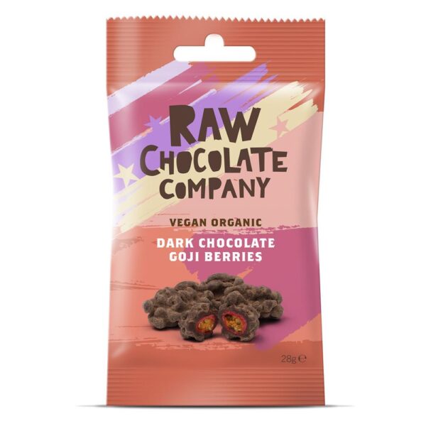 The Raw Chocolate Company Organic Raw Chocolate Goji Berries 28g X 12|The Raw Chocolate Company Organic Raw Chocolate Goji Berries 28g (Min. 12)