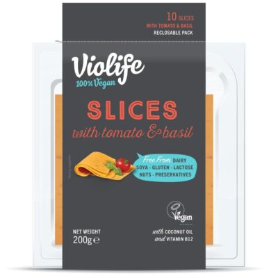 Violife Tomato and Basil Slices
