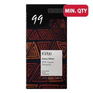 Vivani Dark 99% Panama Cocoa Chocolate Bar 80g (Min. 5)|*On Offer* Vivani Dark 99% Panama Cocoa Chocolate Bar 80g  (Min. 10)