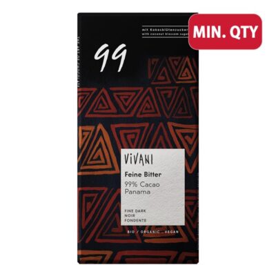 Vivani Dark 99% Panama Cocoa Chocolate Bar