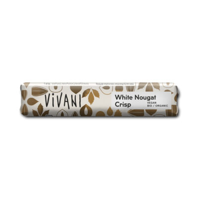 Vivani White Nougat Crisp Rice Chocolate Bar