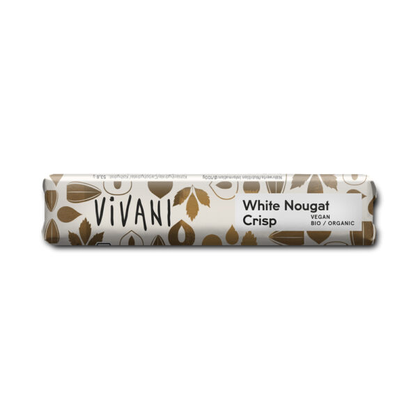 Vivani White Nougat Crisp Rice Chocolate Bar 35g (Min. 6)|Vivani White Nougat Crisp Rice Chocolate Bar 35g|*On Offer* Vivani White Nougat Crisp Rice Chocolate Bar 35g|