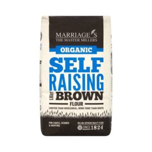 W H Marriage Organic Light Brown Self Raising 1kg