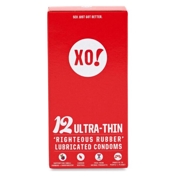 XO! 12 Ultra-Thin CO2-Neutral Vegan Natural Latex Condoms