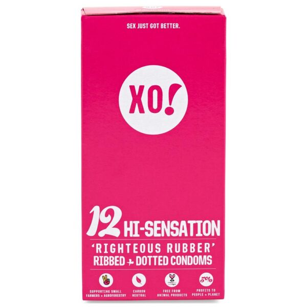 XO! 12 Hi-Sensation CO2-Neutral Vegan Natural Latex Condoms