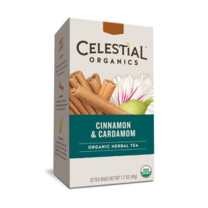 Celestial Seasonings Organic Cinnamon & Cardamom Herbal Tea 20 Bags X 6
