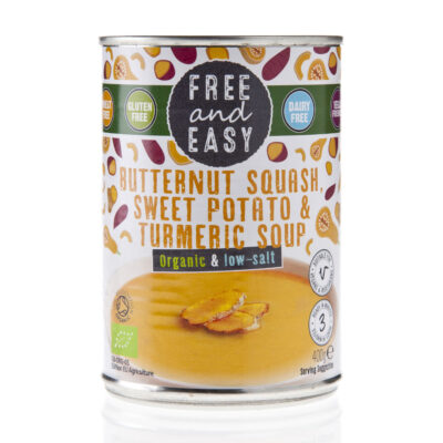 Free & Easy Low Salt Butternut Squash, Sweet Potato & Turmeric Soup