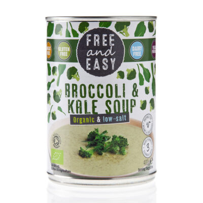 Free & Easy Low Salt Organic Broccoli & Kale Soup
