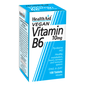 HealthAid Vitamin B6 (Pyridoxine HCl) 10mg 100 Tablets