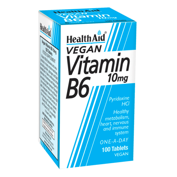 HealthAid Vitamin B6 (Pyridoxine HCl) 10mg 100 Tablets