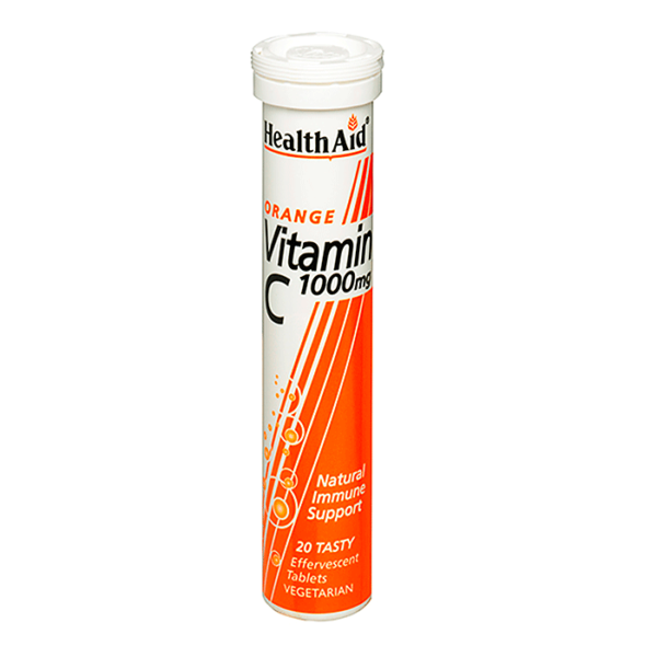 HealthAid Vitamin C 1000mg Effervescent (Orange Flavour) 20 Tablets