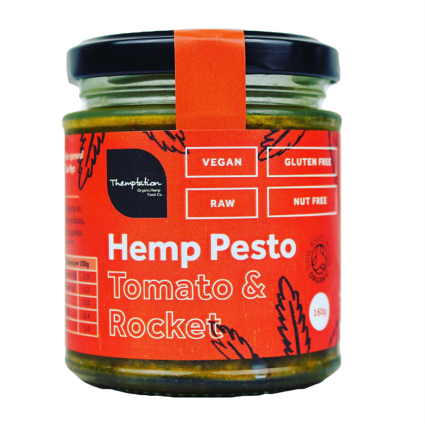 Themptation Organic Hemp Pesto Sun-dried Tomato & Rocket 160g