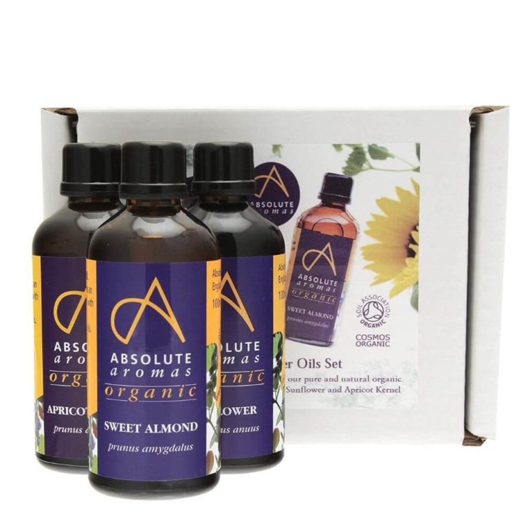 Absolute Aromas Organic Carrier Oils Set Of 3 X