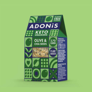 Adonis Keto Olive & Chia Seeds Crackers 60g