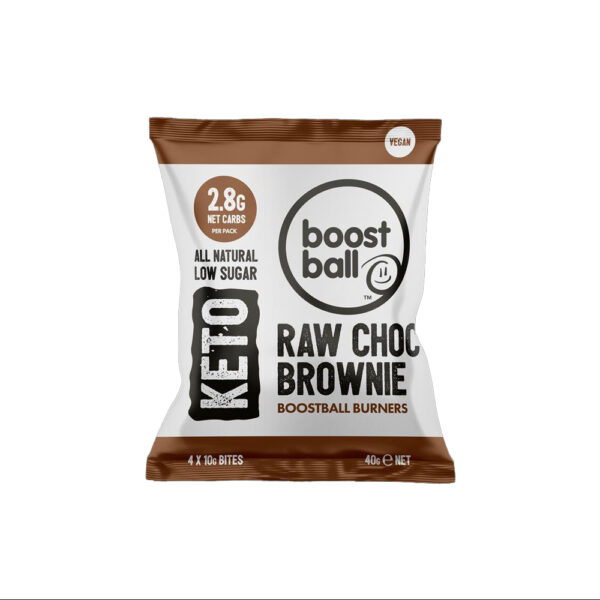 Boostball Keto Vegan Raw Chocolate Brownie Bites 40g (Min. 6)