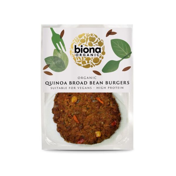 Biona Organic Quinoa & Broad Bean Burger 150g