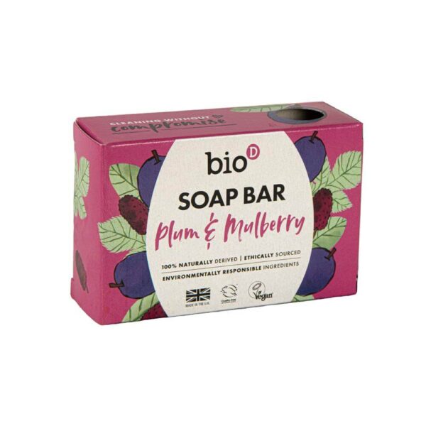 Bio-D Plum & Mulberry Boxed Soap Bar 90g