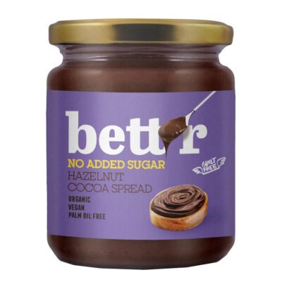 Bettr Organic Hazelnut Cocoa Spread No Added Sugar