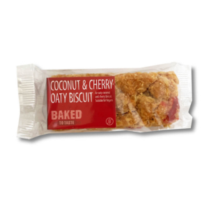 Baked to Taste Twin Pack Cherry & Coconut Oaty Gluten Free Biscuits 90g (Min. 2)
