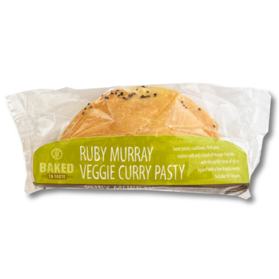 Baked to Taste Ruby Murray Vegi Curry Gluten Free Pasty