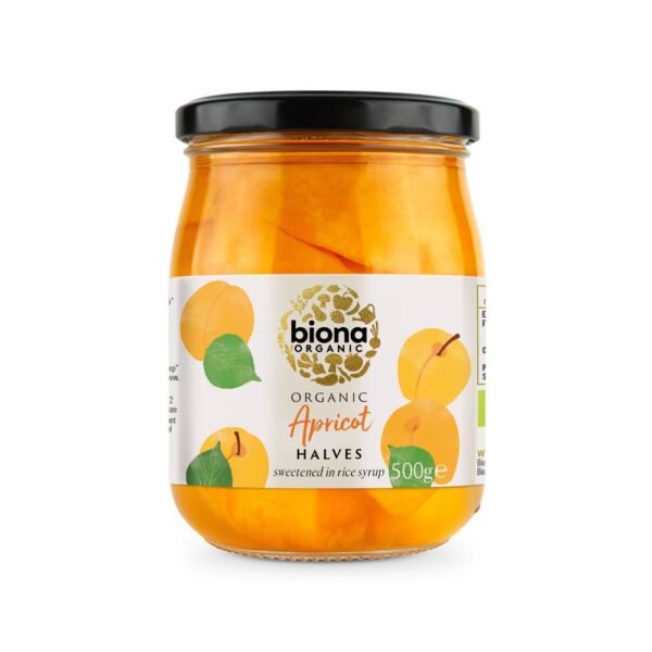 Biona Organic Apricot Halves In Rice Syrup 500g