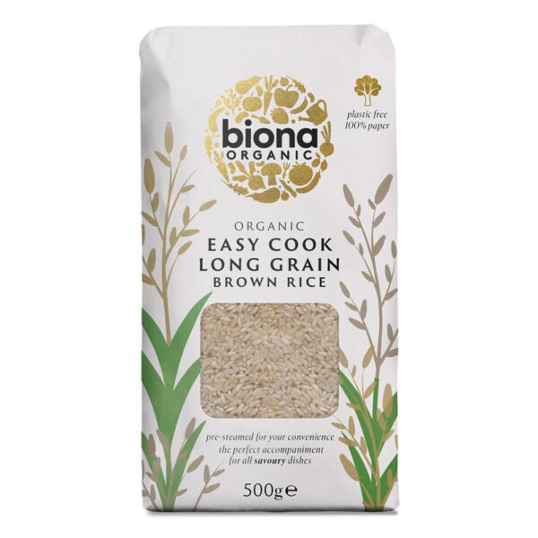 Biona Organic Easy Cook Long Grain Brown Rice 500g (Min. 2)