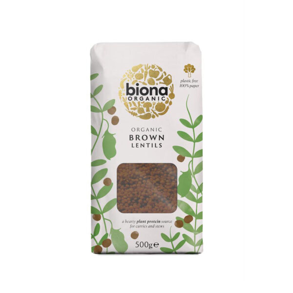 Biona Organic Brown Lentils 500g X 6