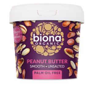 Biona Organic Peanut Butter Smooth Unsalted 1Kg