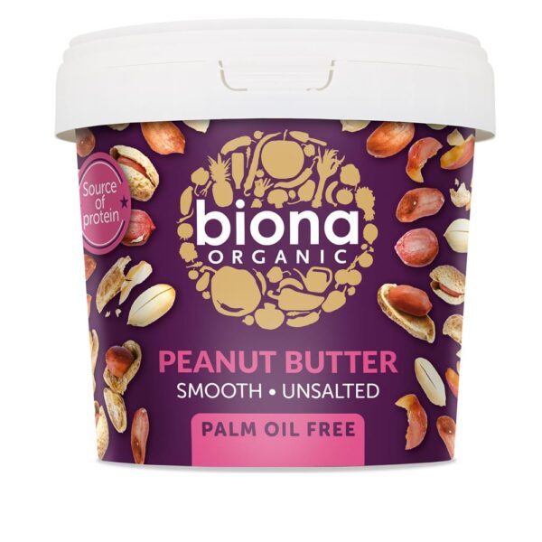 Biona Organic Peanut Butter Smooth Unsalted 1Kg