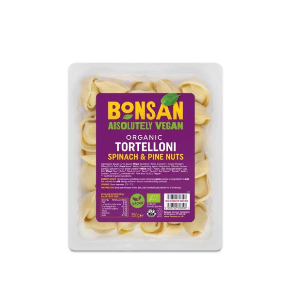 Bonsan Organic Tortelloni With Spinach & Pine Nuts 250g