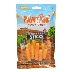 Pawtato Dog Chews Spinach & Kale Sticks 120g (Min. 4)