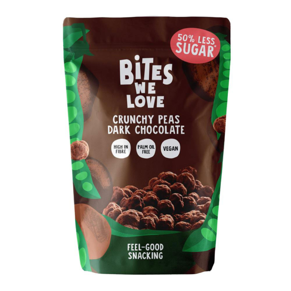 Bites We Love Vegan Crunchy Peas Coated With Dark Chocolate 100g X 6