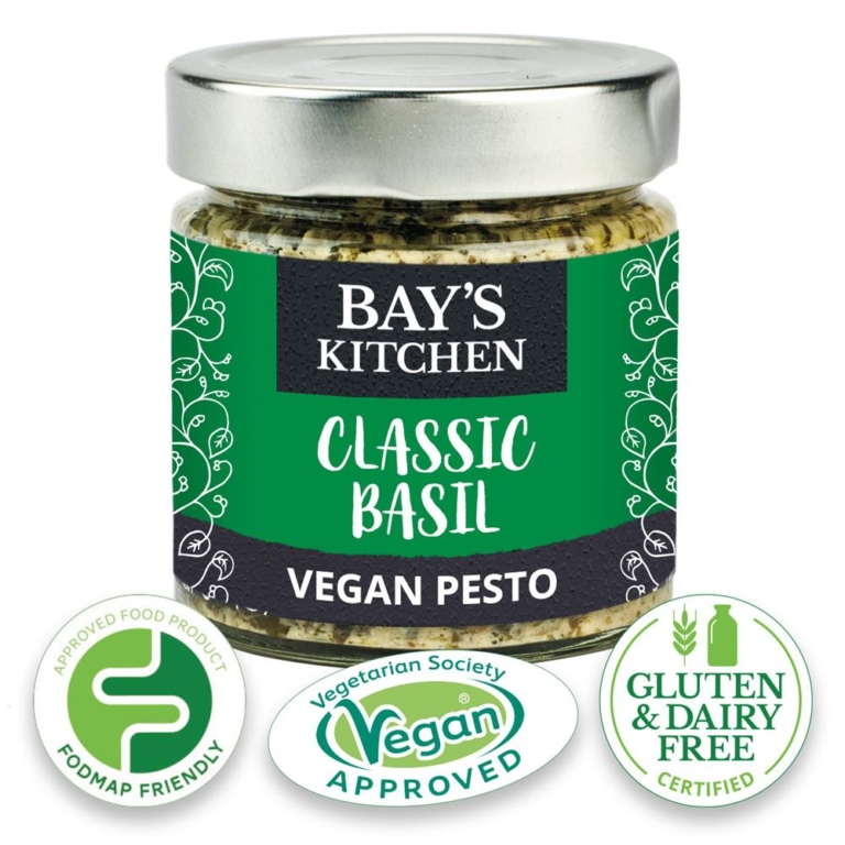 Bays Kitchen Classic Vegan Basil Pesto Low Fodmap