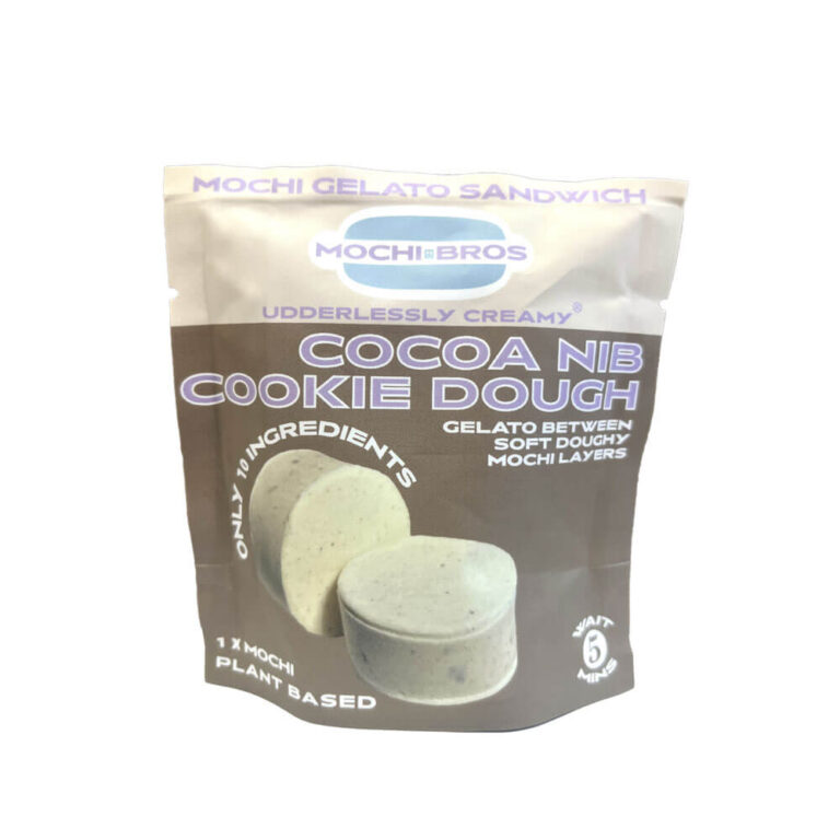 Mochi Bros Cocoa Nib Cookie Dough Mochi Gelato Sandwich