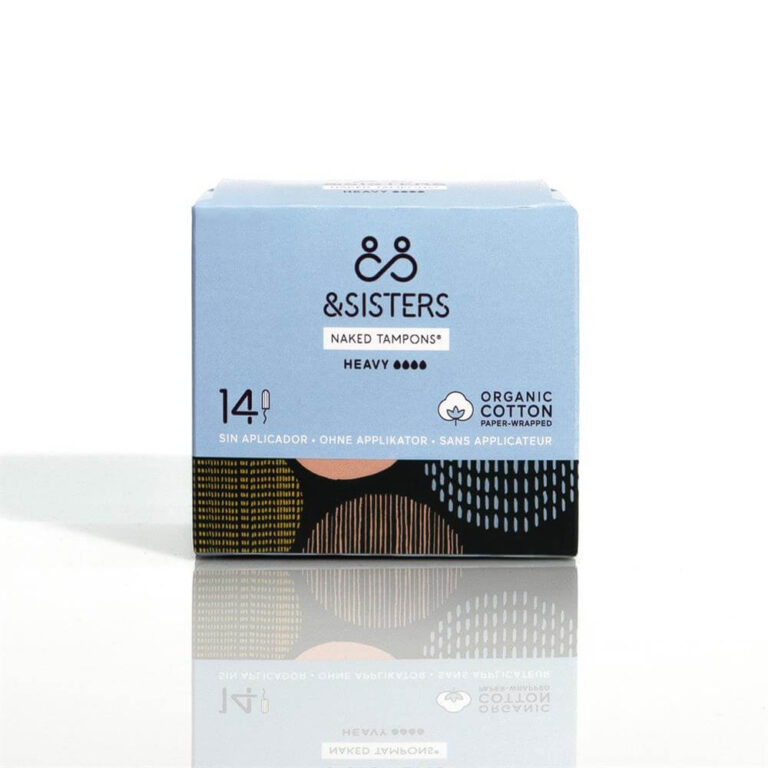&SISTERS Non-Applicator Tampons Heavy 14Pk Organic Cotton Core & Veil
