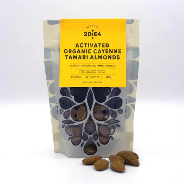 2DiE4 Live Foods Activated Organic Cayenne Tamari Almonds 100g
