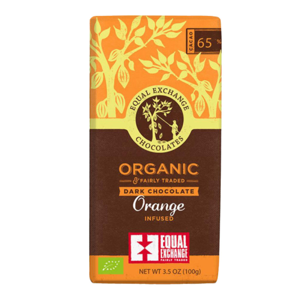 Equal Exchange Organic Dark Orange Chocolate 100g  X 12