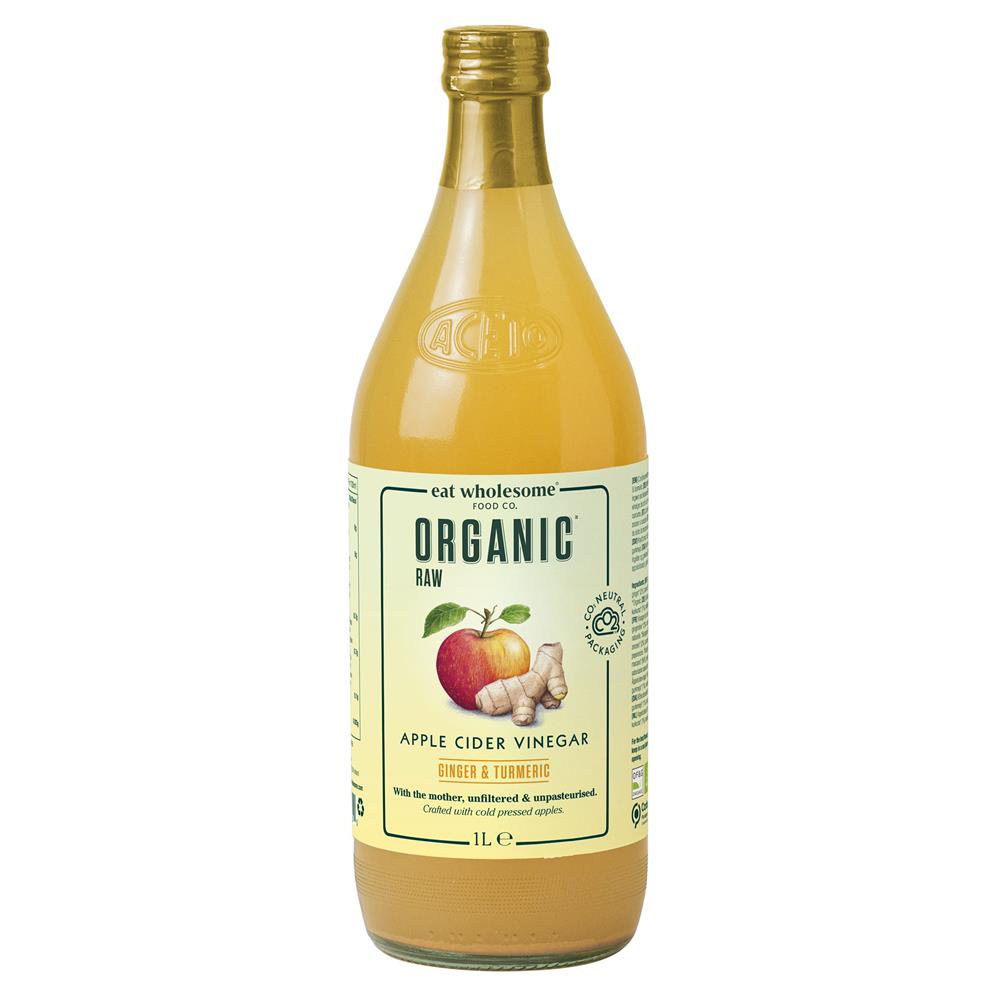 Eat Wholesome Organic Apple Cider Vinegar with Ginger, Turmeric & Chilli 1L