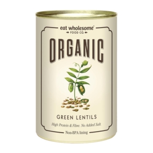 Eat Wholesome Organic Green Lentils 400g (Min. 4)