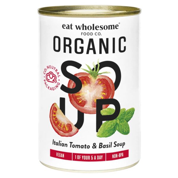 Eat Wholesome Organic Tomato & Basil Soup 400g (Min. 2)