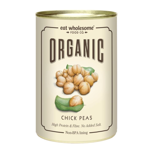 Eat Wholesome Organic Chick Peas 400g (Min. 4)