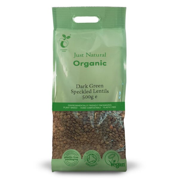 Just Natural Organic Dark Green Speckled Lentils 500g