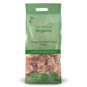 Just Natural Organic Ginger Candied Cubes 500g