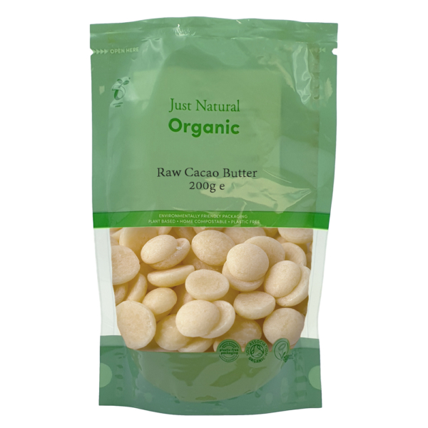 Just Natural Organic Cacao Butter Raw 200g