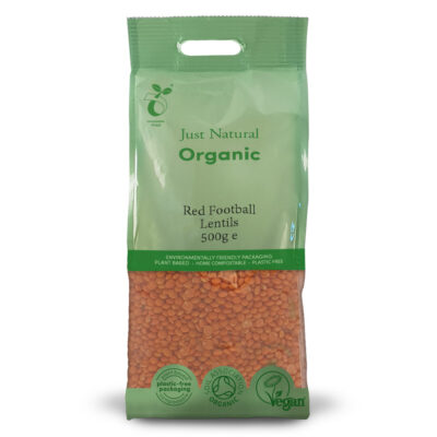 Just Natural Organic Red Football Lentils