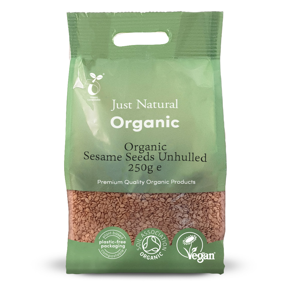 Just Natural Organic Sesame Seeds Unhulled 250g
