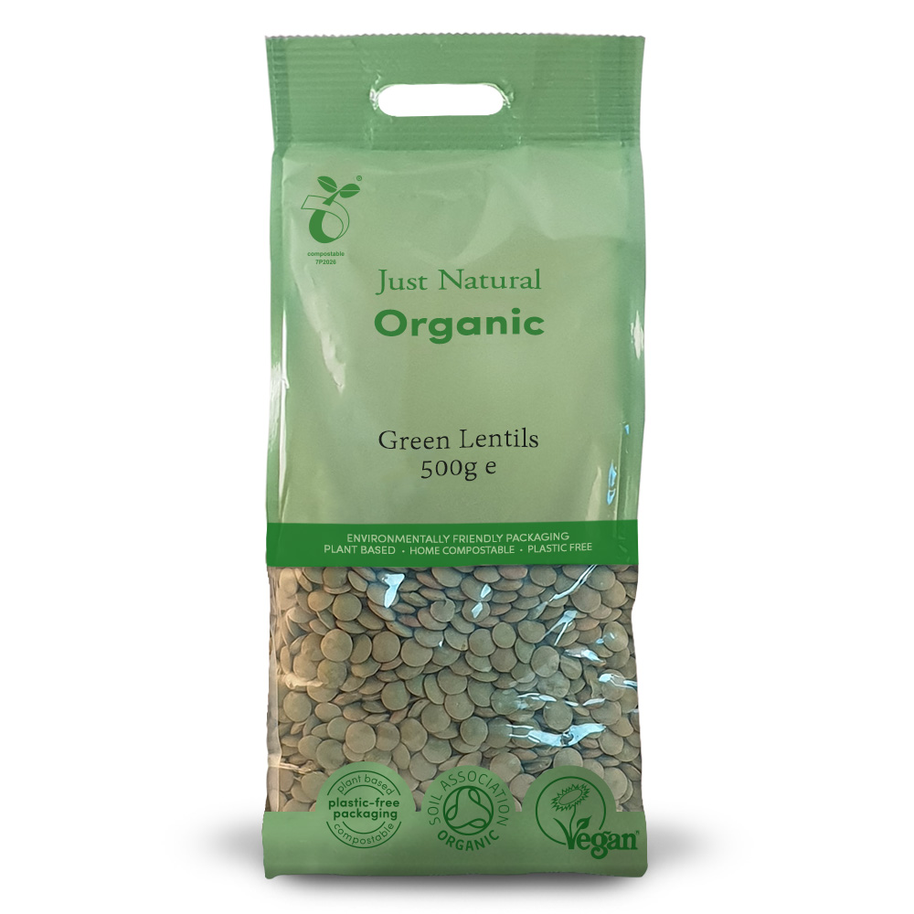 Just Natural Organic Green Lentils 500g